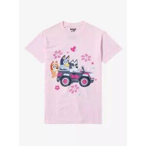 BLUEY Women's Car Floral Pink t Shirt Size Medium NEW NWT